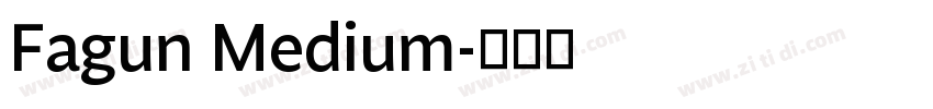 Fagun Medium字体转换